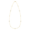 Bayberry Grand & Classic 14k gold necklace featuring eleven alternating 4 mm and 6 mm briolette cut bezel set gemstones