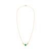 Bristol Bead Green Agate Necklace in 14k Gold (May)