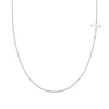 14k white gold 1.17 mm cable chain necklace featuring a 1/2
