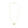 Greenwich cable chain necklace featuring five 4 mm round cut citrines and one 2.1 mm diamond bezel set in 14k yellow gold