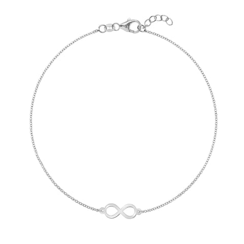 Infinity Bracelet in 14k Gold - White Gold