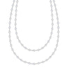 Newport Wrap necklace featuring 4 mm briolette cut moonstones bezel set in 14k white gold
