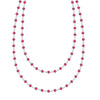 Newport Wrap necklace featuring 4 mm briolette cut rubies bezel set in 14k white gold