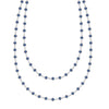 Newport Wrap necklace featuring 4 mm briolette cut sapphires bezel set in 14k white gold