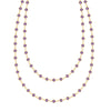 Newport Wrap necklace featuring 4 mm briolette cut amethysts bezel set in 14k yellow gold - front view
