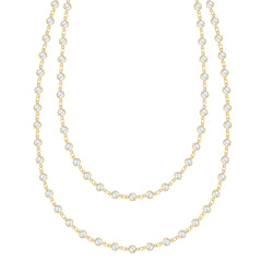Newport Moonstone Long Necklace in 14k Gold (June)