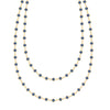 Newport Wrap necklace featuring 4 mm briolette cut sapphires bezel set in 14k yellow gold - front view