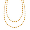 Newport Wrap necklace featuring 4 mm briolette cut citrines bezel set in 14k yellow gold - front view