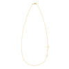 14k yellow gold 1.17 mm cable chain necklace featuring one round birthstone and a 1/2