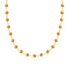 Newport necklace featuring nineteen 4 mm briolette cut citrines bezel set in 14k yellow gold - front view