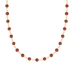 Newport Garnet Necklace in 14k Gold (January)
