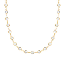 Newport White Topaz Necklace in 14k Gold (April)