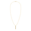 Providence vertical bar pendant necklace featuring 6 petite Citrine baguette stones set in 14k yellow gold
