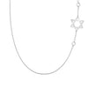 14k white gold Classic necklace featuring two birthstones and a 1/2