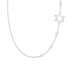 14k white gold Classic necklace featuring four birthstones and a 1/2