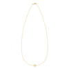 14k yellow gold Venus necklace featuring one 1/4” flat disc engraved with the female symbol
