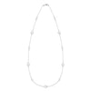 Bayberry Grand & Classic 14k white gold necklace featuring eleven alternating 4 mm and 6 mm briolette cut bezel set gemstones