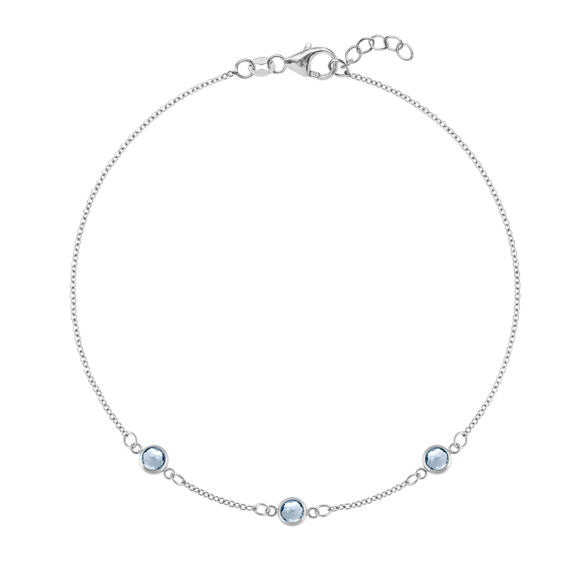 Bayberry Aquamarine Bracelet in 14k Gold (March)