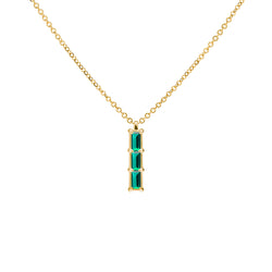 Providence 3 Emerald Pendant in 14k Gold (May)