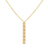 Providence vertical bar pendant featuring 6 petite Citrine baguette stones set in 14k yellow gold - front view