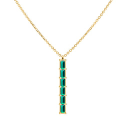 Providence 6 Emerald Pendant in 14k Gold (May)