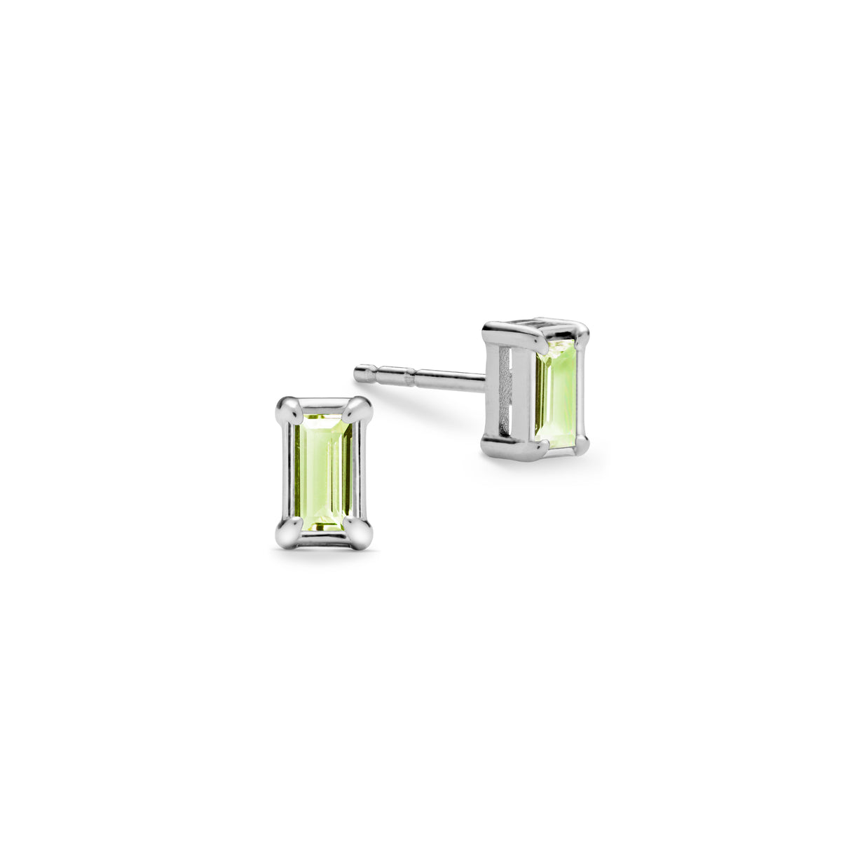 Providence Peridot Stud Earrings in 14k Gold (August) - 14k Yellow Gold