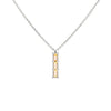 Providence Citrine vertical bar pendant featuring 3 petite baguette stones set in 14k white gold