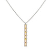 Providence vertical bar pendant featuring 6 petite Citrine baguette stones set in 14k white gold