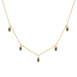 Providence 5 Alexandrite Drop Necklace in 14k Gold (June)