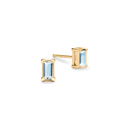 Providence Nantucket Blue Topaz Stud Earrings in 14k Gold (December)