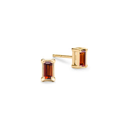 Providence Garnet Stud Earrings in 14k Gold (January)