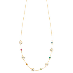 Rainbow Pride Necklace in 14k Gold