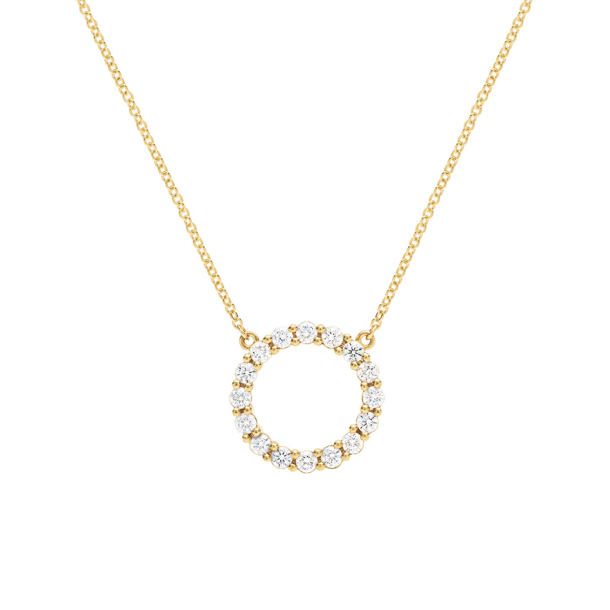 14kt yellow gold necklace with diamonds