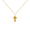 Rosecliff Small Cross Citrine Pendant in 14k Gold (November)
