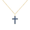 Rosecliff Cross Sapphire Pendant in 14k Gold (September)