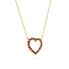 Rosecliff Heart Garnet Necklace in 14k Gold (January)