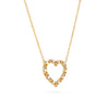 Rosecliff Heart Diamond & Citrine Necklace in 14k Gold (November)