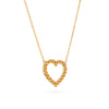 Rosecliff Heart Citrine Necklace in 14k Gold (November)