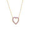 Rosecliff Heart Amethyst Necklace in 14k Gold (February)