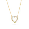 Rosecliff Heart Diamond & Aquamarine Necklace in 14k Gold (March)
