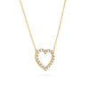 Rosecliff Heart White Topaz Necklace in 14k Gold (April)