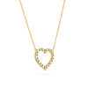 Rosecliff Heart Diamond & Peridot Necklace in 14k Gold (August)