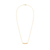 Rosecliff bar necklace with eleven 2 mm faceted round cut citrines prong set in solid 14k yellow gold