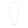 Rosecliff bar necklace with eleven alternating 2 mm faceted round cut citrines and diamonds prong set in 14k yellow gold