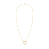Rosecliff Heart Necklace featuring twenty alternating citrines and diamonds prong set in 14k yellow Gold