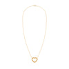 Rosecliff Heart Necklace featuring twenty faceted round cut citrines prong set in 14k yellow Gold