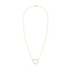 Rosecliff Heart Necklace featuring twenty faceted round cut diamonds prong set in 14k yellow Gold