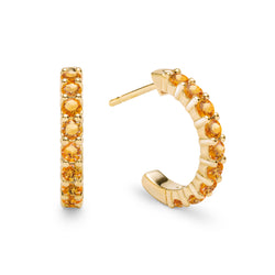 Rosecliff Citrine Earrings in 14k Gold (November)