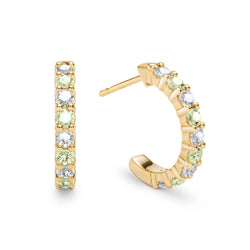 Rosecliff Diamond & Peridot Earrings in 14k Gold (August)