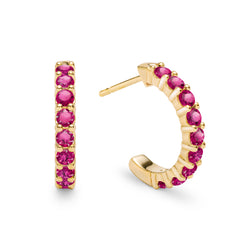 Rosecliff Ruby Earrings in 14k Gold (July)